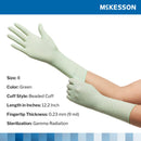 McKesson Perry Performance Plus Polyisoprene Surgical Glove, Size 8, Green (Case of 4 Boxes)