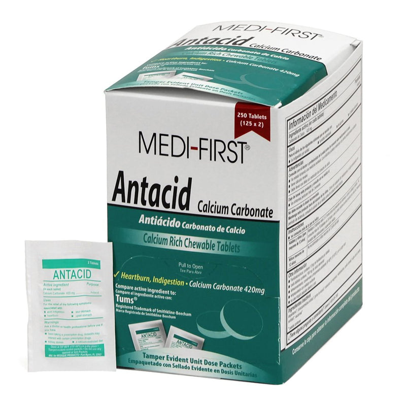 Medi-First Calcium Carbonate Antacid (Box of 250)