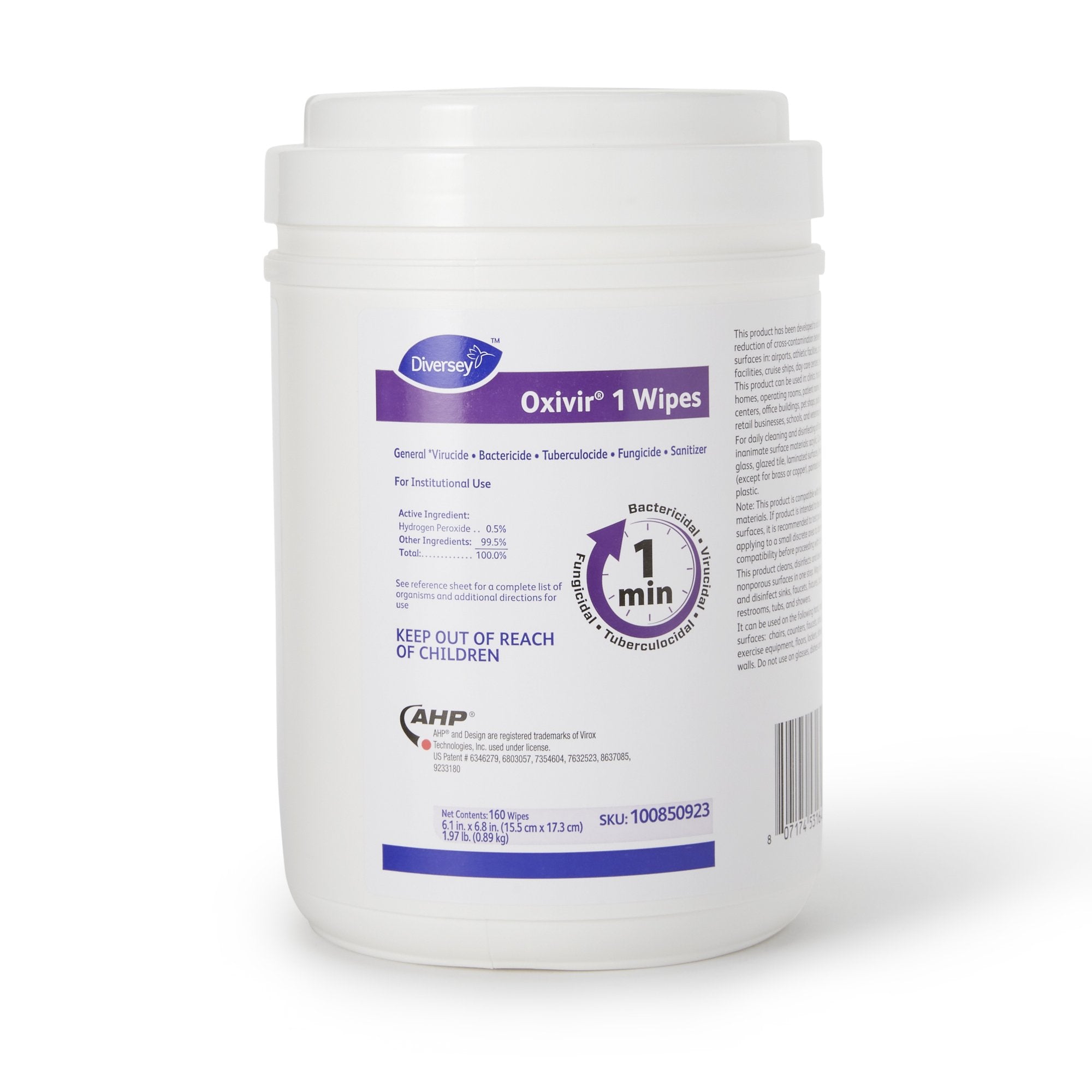 Essendant Co/United Stationers Diversey Oxivir 1 Hydrogen Peroxide Surface Disinfectant Wipes (1920/CS) 