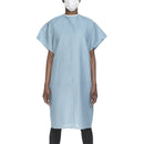 Lew Jan Textile Reusable Patient Exam Gown, One Size Fits Most, Blue (12/DZ) 