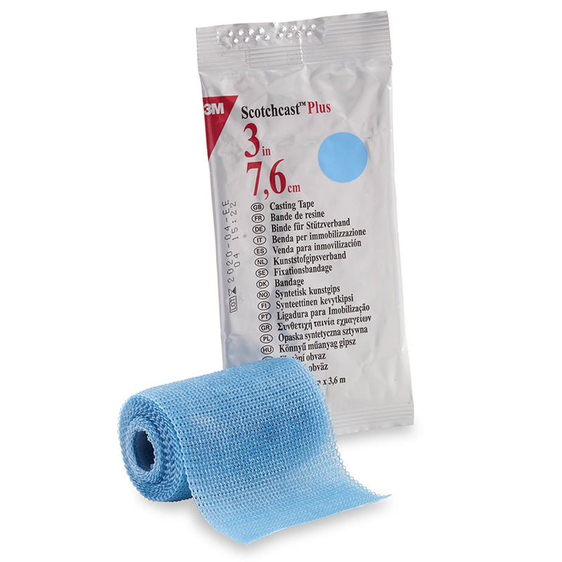 3M Scotchcast Plus Light Blue Cast Tape, 3 Inch x 4 Yard (Case of 10)
