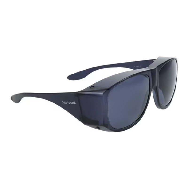 Dioptics Sunglasses SolarShield Fit Over Uncoated Smoke Tint Polycarbonate Lens Black Frame Over Ear One Size Fits Most 