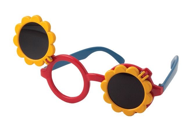 Kay Pictures Occluder Glasses Sunflower Style Pediatric Blue / Red / Yellow Plastic (Each) 