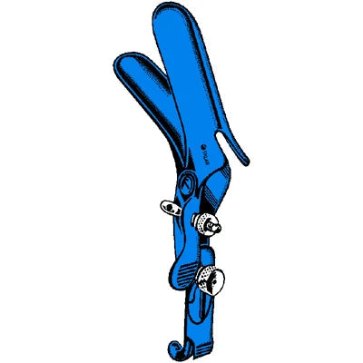 Sklar Blue Electrosurgical Freeway-Graves Vaginal Speculum - Angled Open (45°), with Tube - 91-5162 