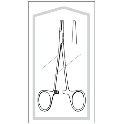 Sklar Sterile Webster / Halsey Needle Holder (TAA Compliant) - 5-1/5", Smooth, Disposable, CS 25 - 96-2587taa 