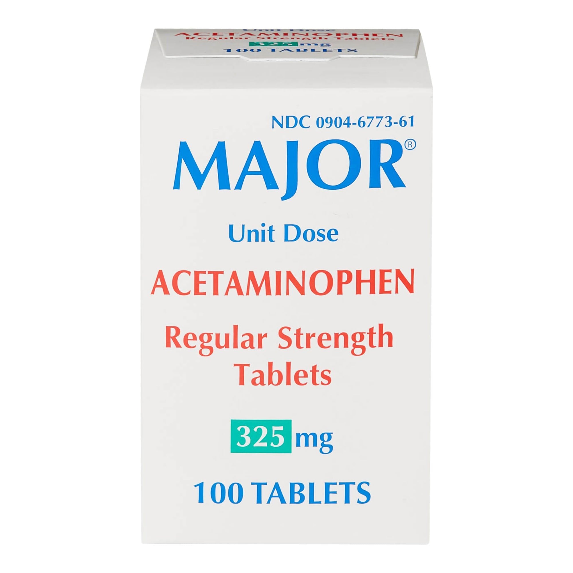 Major Acetaminophen Pain Relief (Box of 100) 