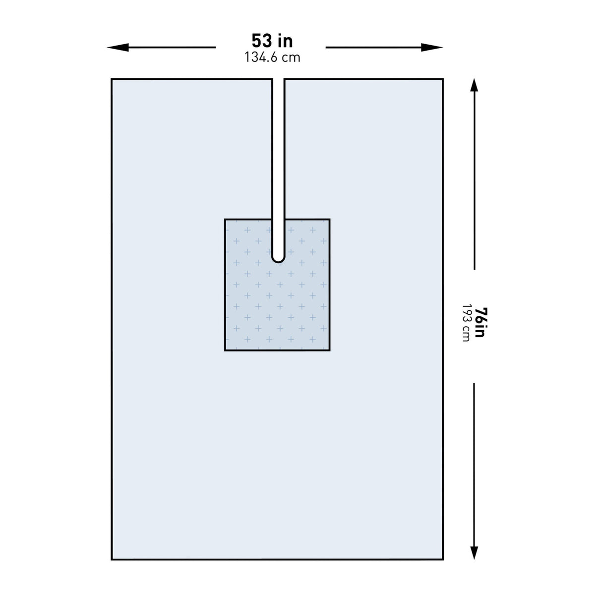 McKesson Sterile U-Drape with Split, 53 x 76 Inch (Case of 26)