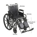 McKesson Brand McKesson Wheelchair, 16 Inch Seat Width 