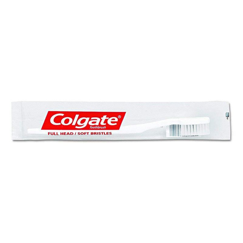 Colgate White Toothbrush, Full Head, Soft Bristles (Case of 144)