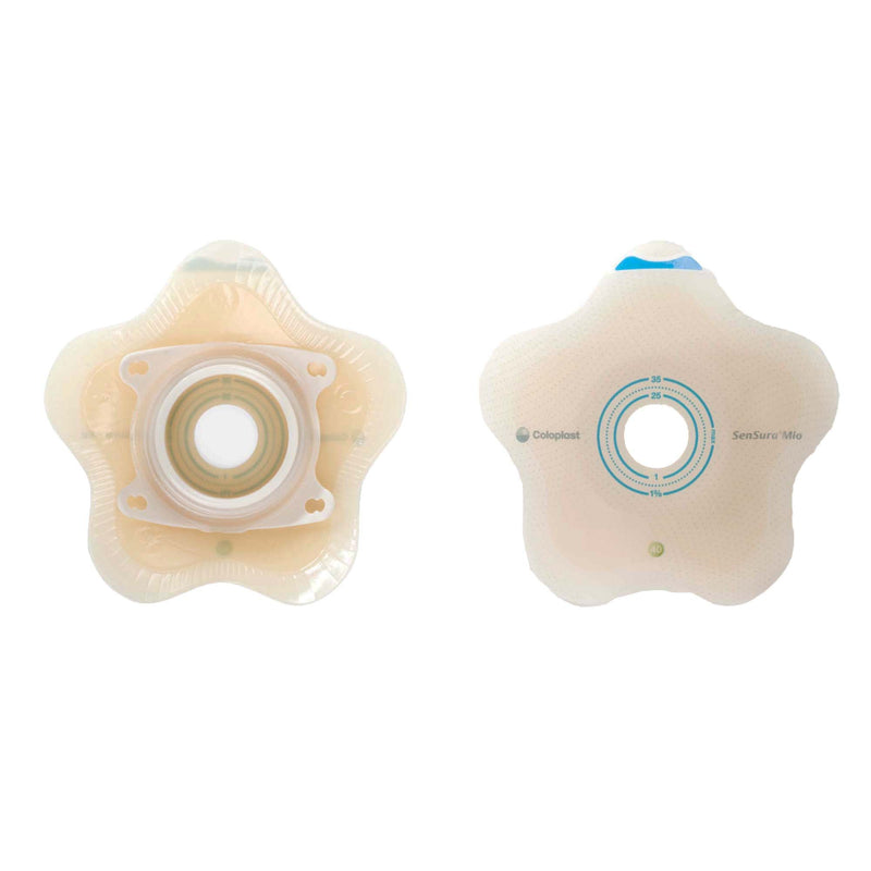 SenSura Mio Click Convex Flip Ostomy Barrier, 25 mm Stoma Openings, Red Match (Box of 5)