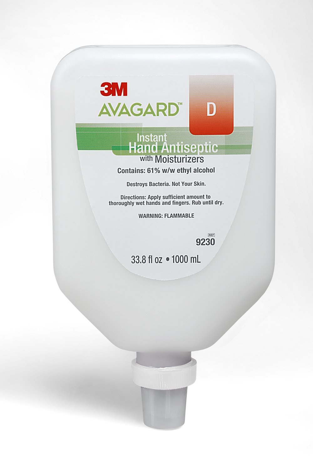 Solventum Corporation Hand Sanitizer 3M Avagard D 1,000 mL Ethyl Alcohol Gel Dispenser Refill Bottle (5/CS) 