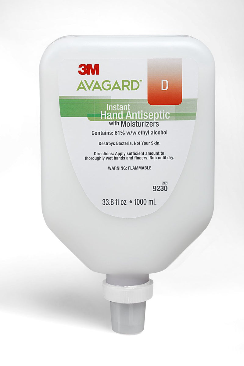 Solventum Corporation Hand Sanitizer 3M Avagard D 1,000 mL Ethyl Alcohol Gel Dispenser Refill Bottle (5/CS) 