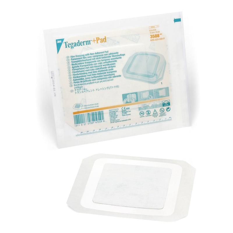 Solventum Corporation 3M Tegaderm +Pad Film Dressing with nonadherent Pad, 6 x 6 Inch (100/CS) 