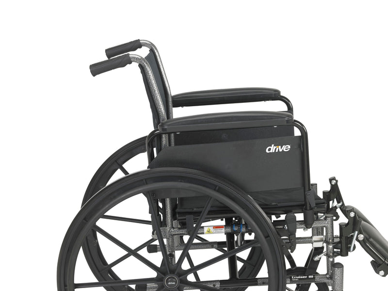 drive Cruiser III Lightweight Wheelchair, 18-inch Seat Width 