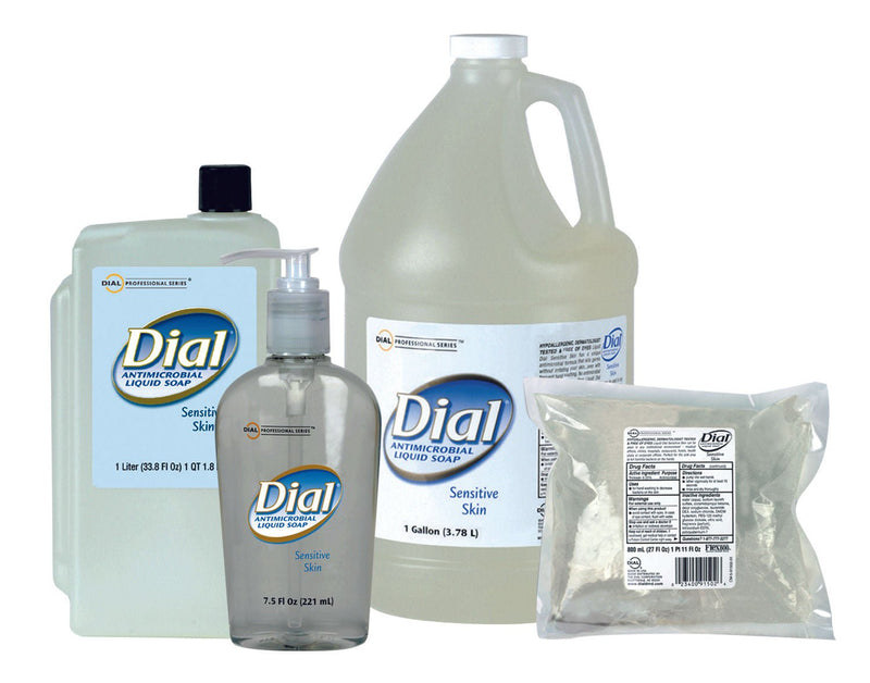 Dial Sensitive Antimicrobial Soap 1 Liter Refill Bottle (Case of 8)