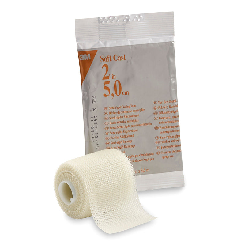 3M Scotchcast Soft Cast White Cast Tape, 2 Inch x 4 Yard (Case of 10 Rolls)