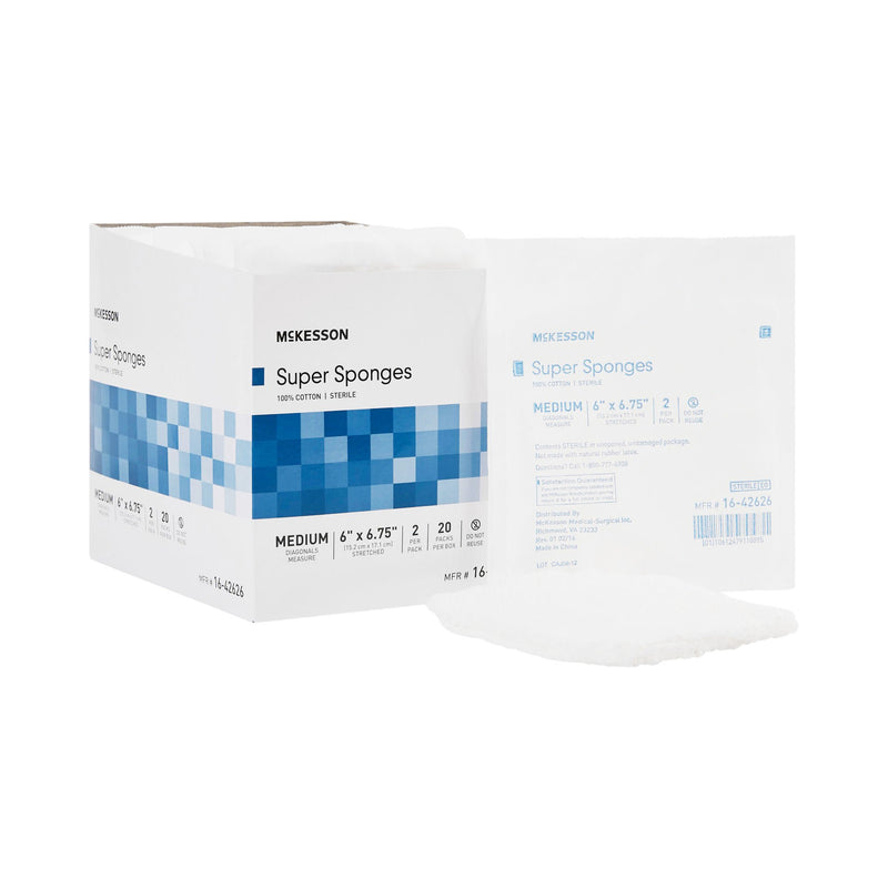 McKesson Sterile Fluff Dressing, 6 x 6-3/4 Inch (Case of 240)