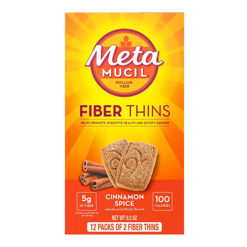 Metamucil Fiber Supplement Cinnamon Spice Flavor Wafer (Box of 24)