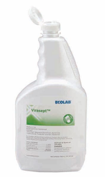 Ecolab Virasept Surface Disinfectant Cleaner, 32 oz. (Case of 12)