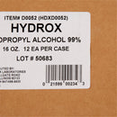 McKesson Brand Hydrox 99% Isopropyl Alcohol for Technical Use, 16-ounce bottle (12/CS)