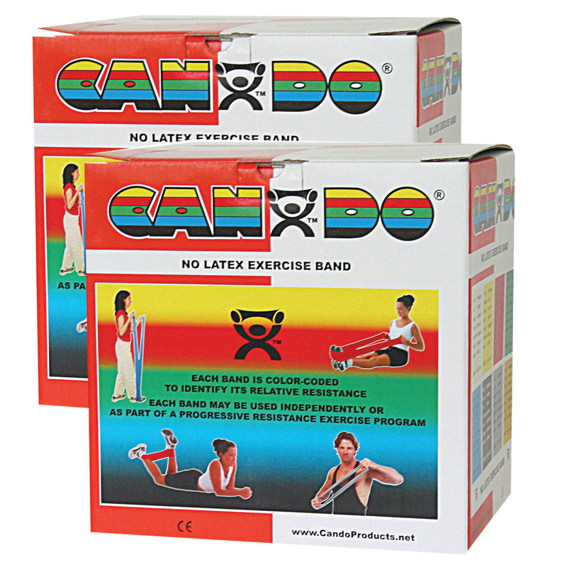 CanDo Exercise Resistance Band, Red, 5 Inch x 50 Yard, Light Resistance 