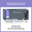 CareStock Nitrile Exam Glove, Small, Black (250/BX) 