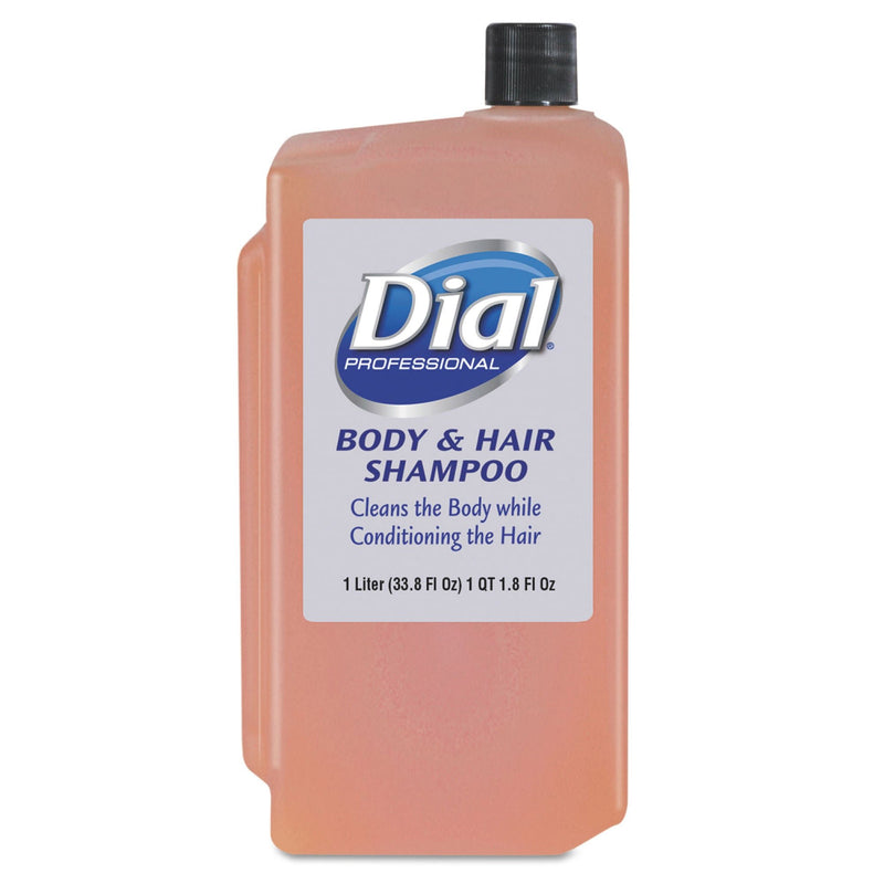 Dial Professional Hair and Body Wash Refill Bottle, 1 Liter (Case of 8)