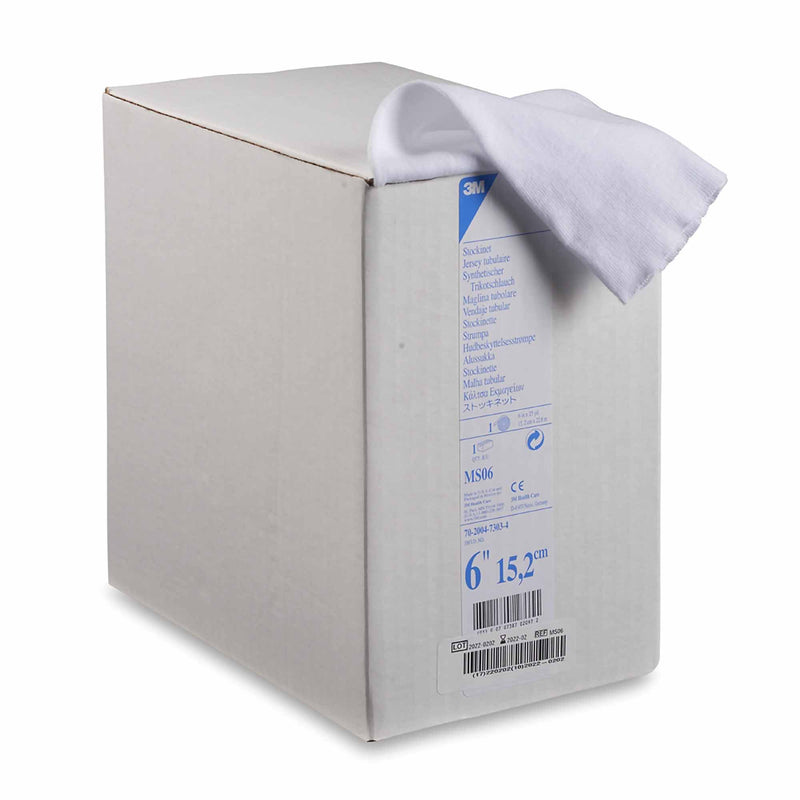 3M White Polyester Undercast Stockinette, 6 Inch x 25 Yard (Case)
