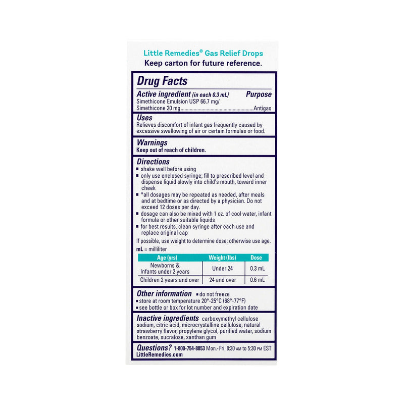 Little Remedies for Tummys Simethicone Antigas Gas Relief Drops