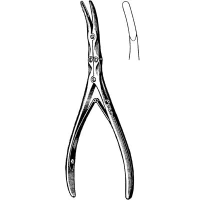 Sklar Beyer Rongeur - 7", Curved, 4mm, Double-Action - 40-4270