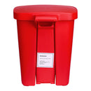 McKesson Waste Can with Step-On Pedal, Plastic, Red, 15.16 x 14.37 x 18.9 Inch (Case)