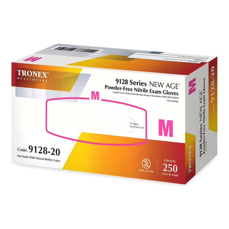 New Age 9128 Series Nitrile Exam Glove, Medium, Violet-Blue (Case of 2500)