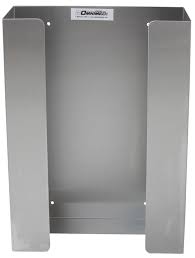 Glove Box Holder Wall Mounted 3-Box Capacity Silver Stainless Steel (Each)