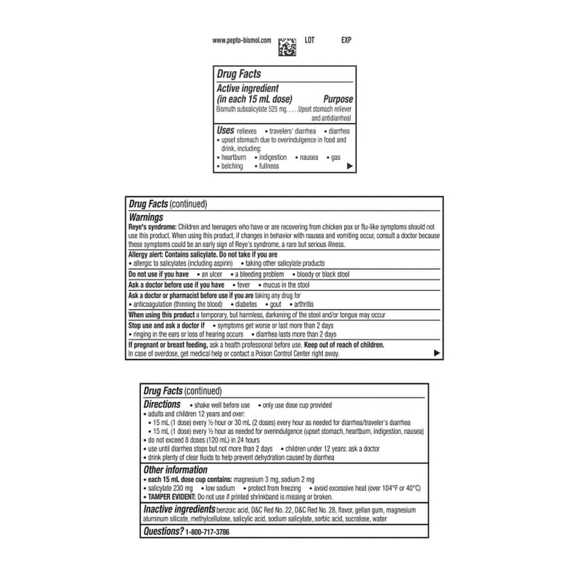 Pepto Bismol Ultra Bismuth Subsalicylate Anti-Diarrheal (Each)