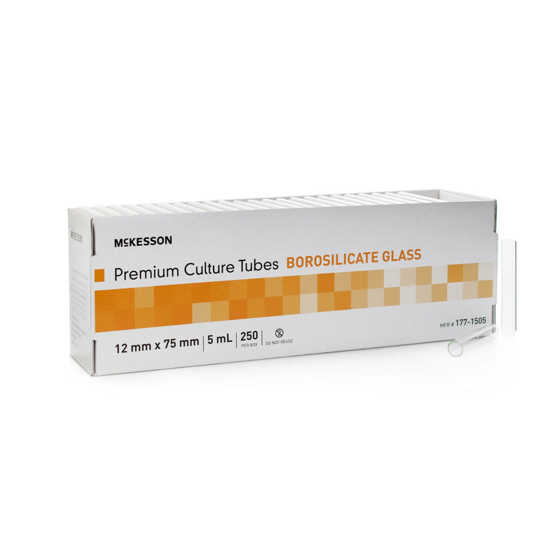 McKesson Round Bottom Glass Test Tube, 5 mL, 12 x 75 mm (Case of 1000)