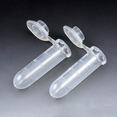 Microcentrifuge Tube Plain 2 mL Snap Cap Polypropylene Tube (Case of 500)