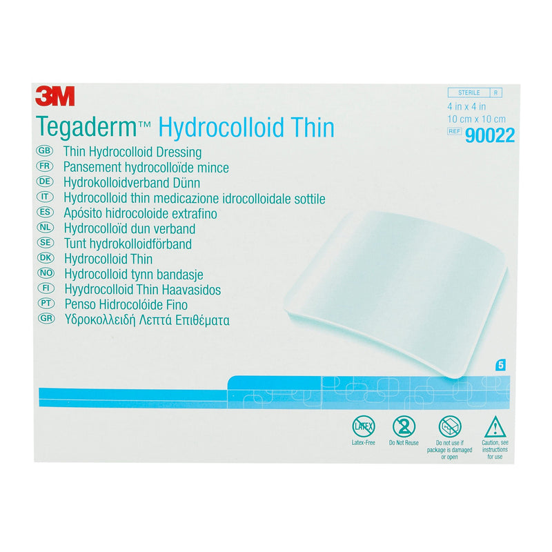 3M Tegaderm Thin Hydrocolloid Dressing, 4 x 4 Inch (5/BX)