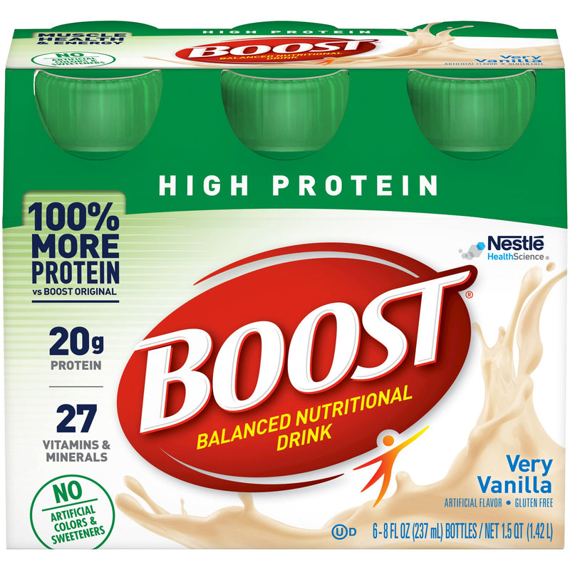 Boost High Protein Vanilla Complete Nutritional Drink, 8 oz. Bottle (Case of 24)