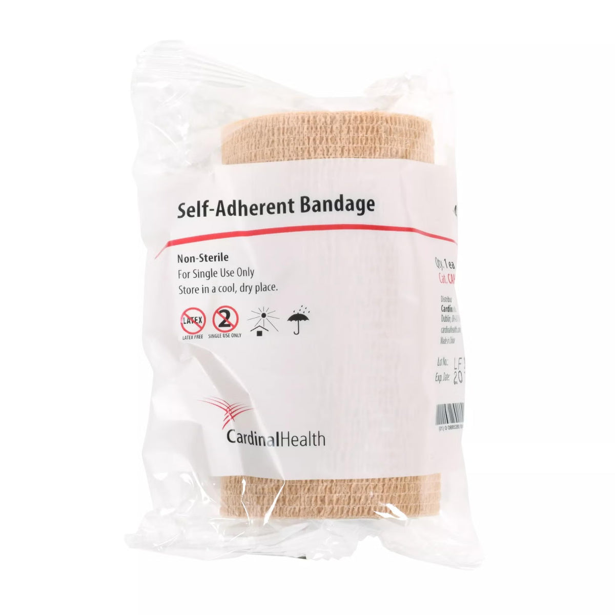 Cardinal Health Self-Adherent Closure Cohesive Bandage, 4 Inch x 5 Yard (Case of 108)
