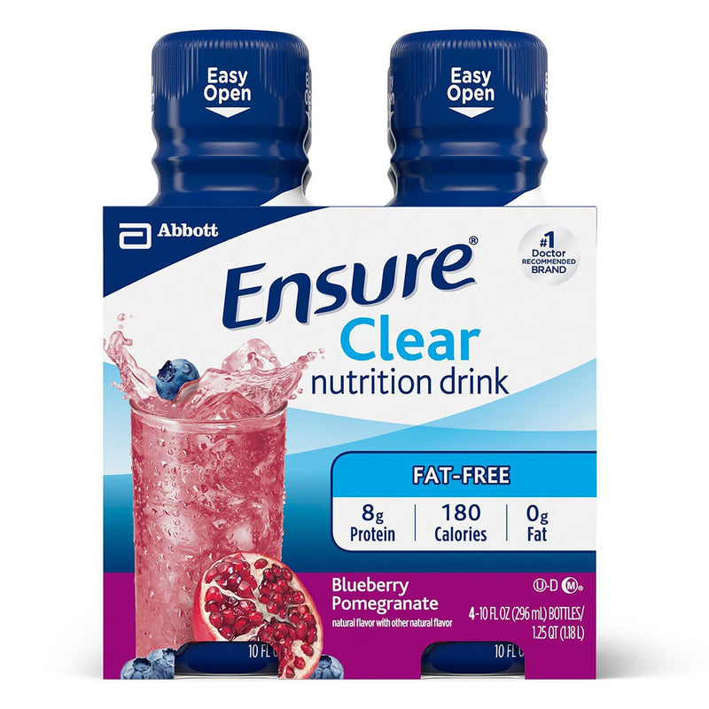 Ensure Clear Therapeutic Nutrition, Blueberry Pomegranate, 10-ounce bottle (Case of 12)