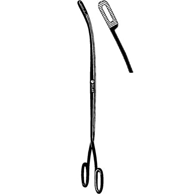 Sklar Black Laser Campion Forceps - 9-1/4", Curved - 90-2298