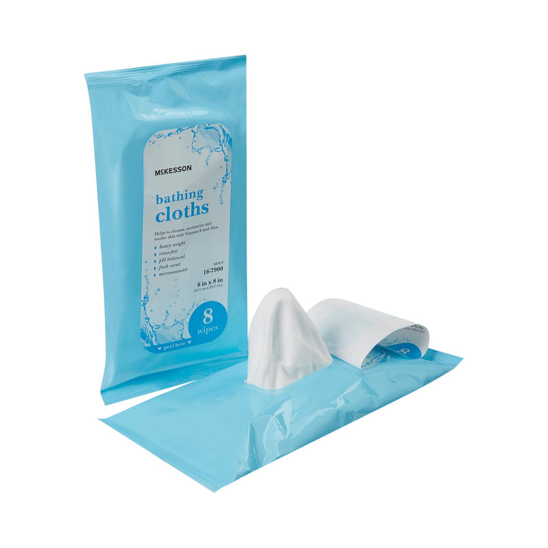 McKesson Scented Rinse-Free Bath Wipe, Soft Pack (Case of 352)