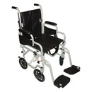 drive Poly-Fly High Strength Lightweight Wheelchair, Black with Silver Finish