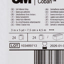 Solventum Corporation 3M Coban Self-adherent Closure Cohesive Bandage, 3 Inch x 5 Yard, Tan (24/CS) 