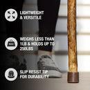 Brazos Assorted Hardwood Rustic Walking Stick, 41-Inch (Each)