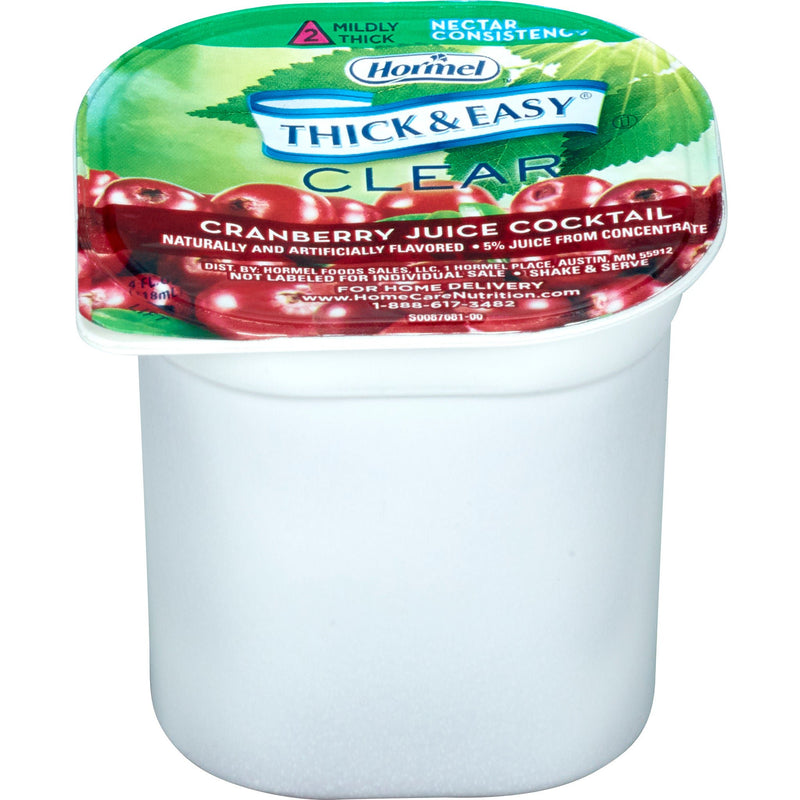 Thick & Easy Nectar Consistency Cranberry Juice Cocktail Thickened Beverage (Case of 24)