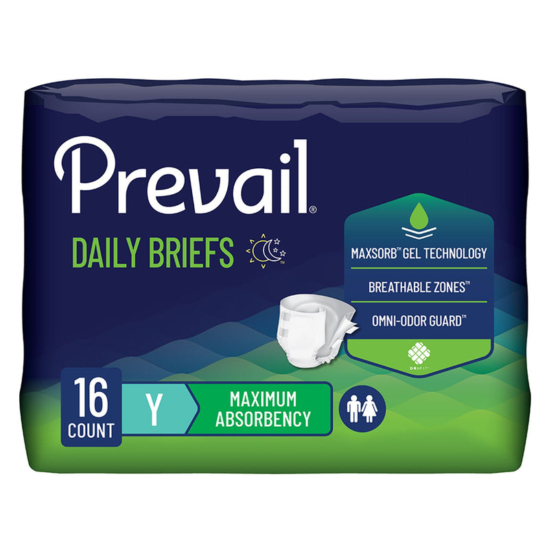 Prevail Maximum Incontinence Brief, Extra Small (Youth) (Case of 96)