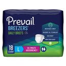 Prevail Breezers Ultimate Absorbency Incontinence Briefs, Large (Case of 72)