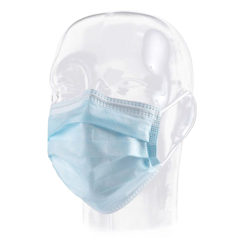 Aspen Surgical Products Precept Pleated Procedure Mask, Blue, One Size Fits Most (500/CS) 