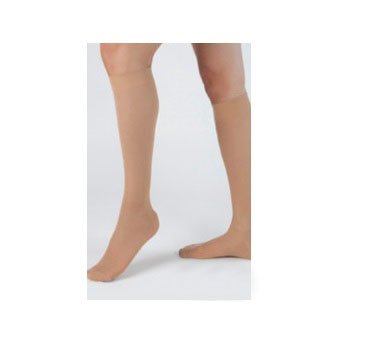 Compression Stocking Health Support Knee High Size C / Regular Beige Closed Toe (Carton of 10 Pairs)